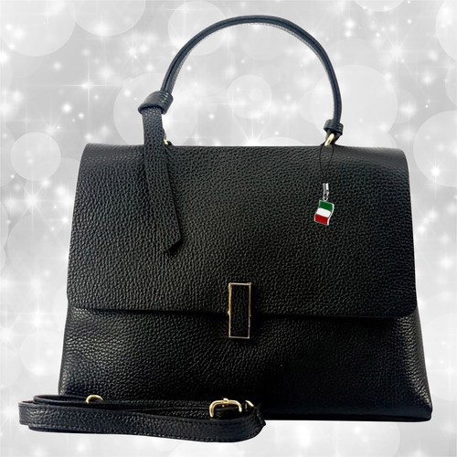 Borsa nera pelle media