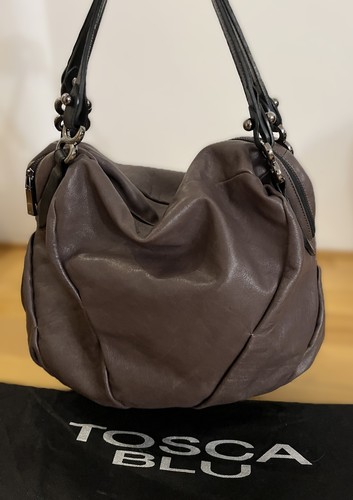 Borsa tosca blu tortora scuro - borsa,