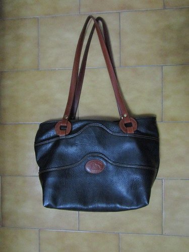 Borsa pelle bicolore donna - bicolore,